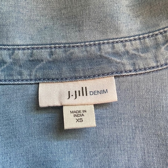 NWOT J.Jill Tencel Denim Dress, XS/S, Pale Blue - Picture 4 of 7